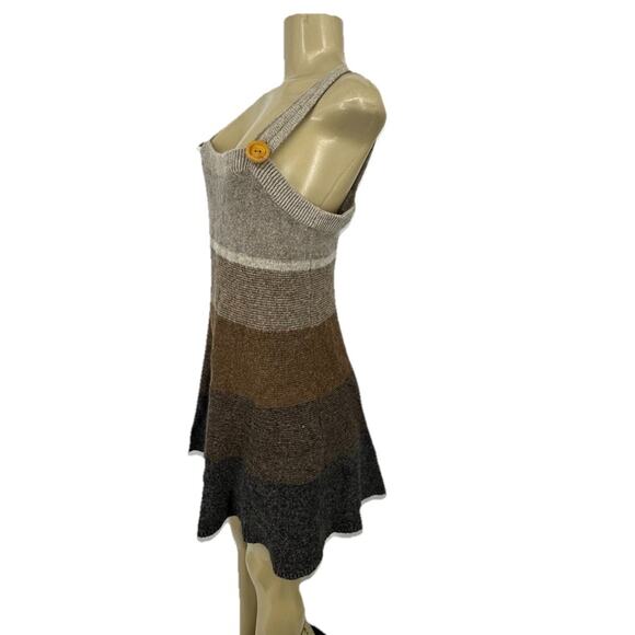 Free People Small Women School Girl Wool Angora Blend Jumper Striped Dress TS7 - Picture 2 of 8